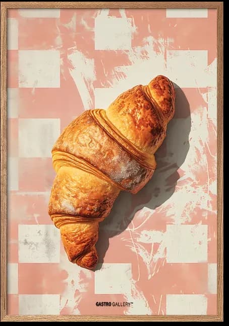 Croissant on Pink