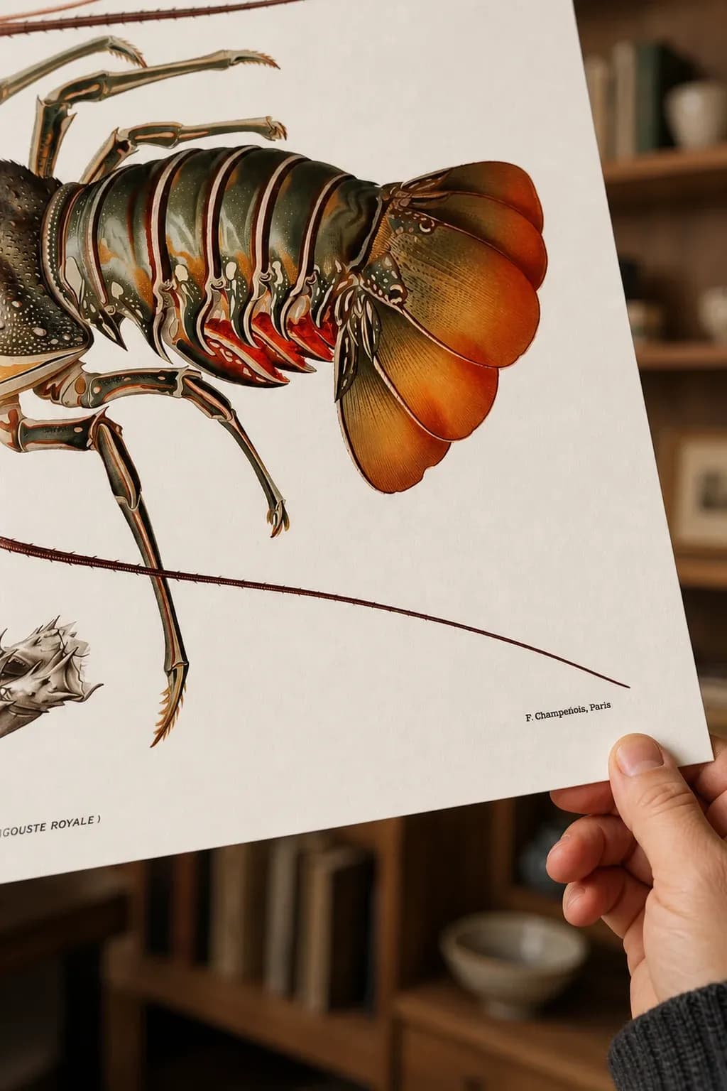European Hummer — framed on a wall